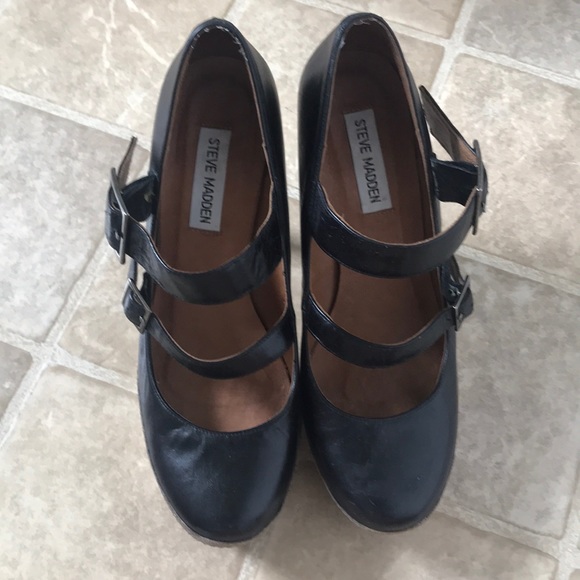 Steve Madden leather, Mary Jane platform heel - Picture 4 of 4